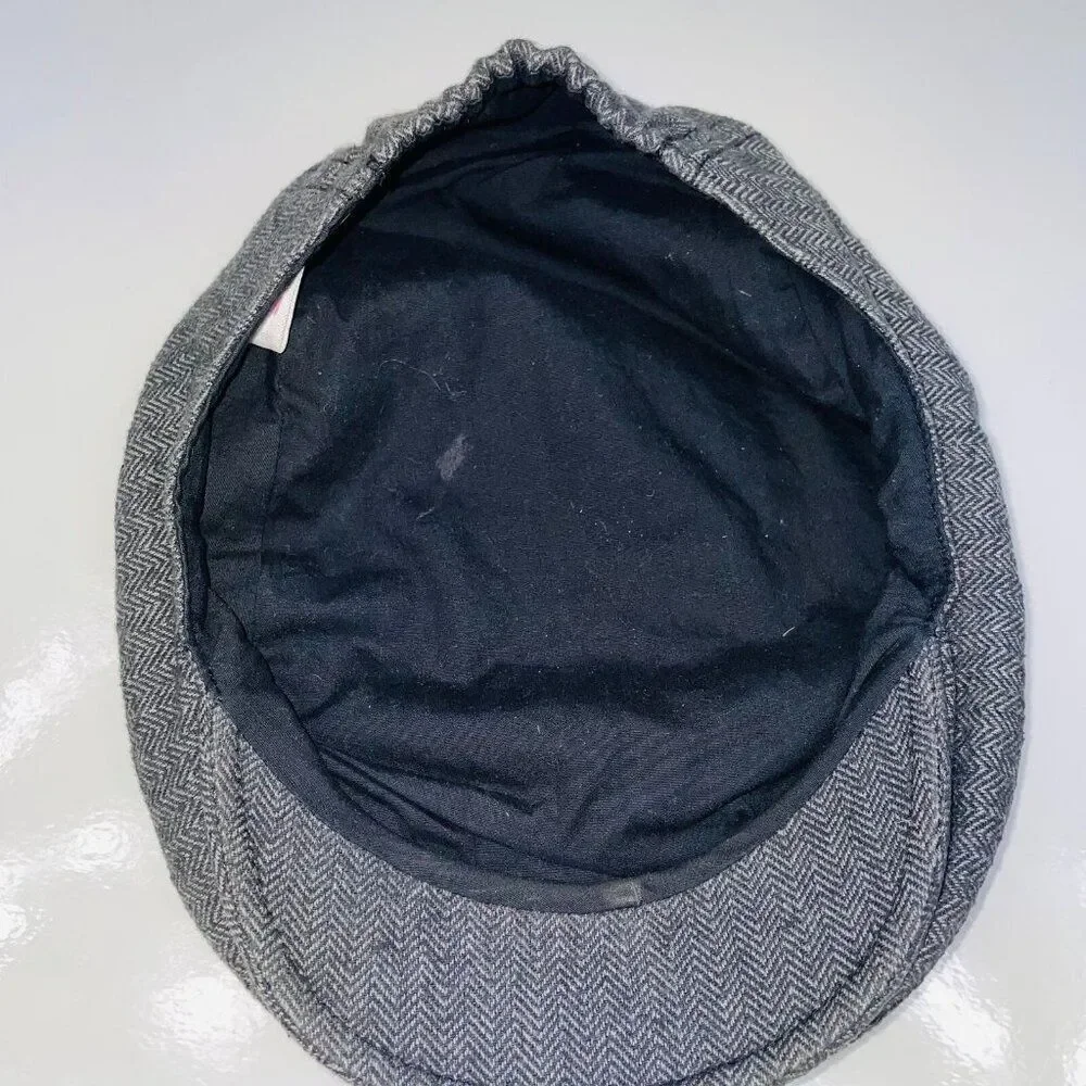 Gymboree Newsboy Child Scally Hat Gray Size 5-7 Original Flat Cap Elastic